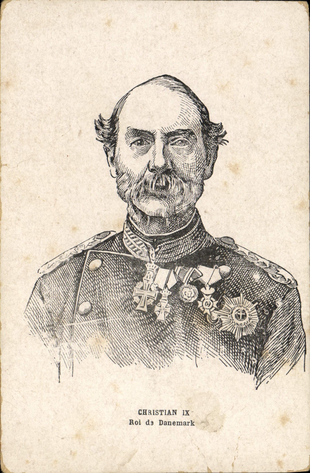 Christian IX — Roi de Danemark — Carte postale