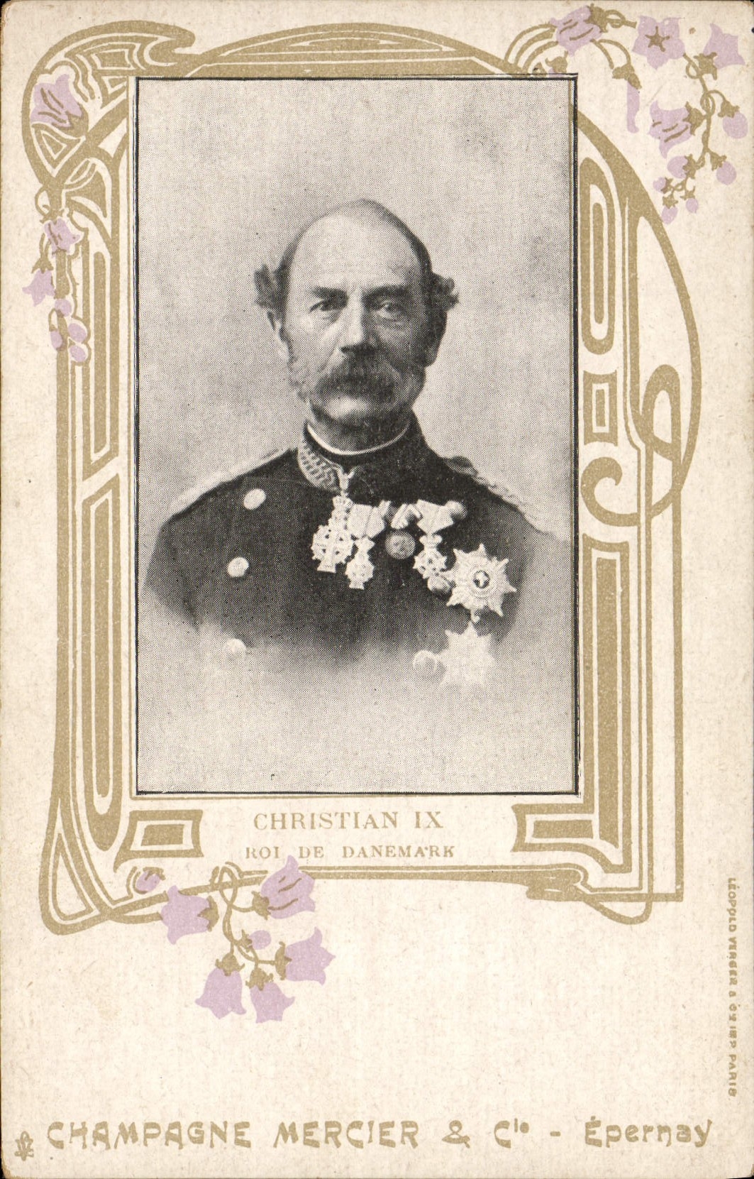 Christian IX — Roi de Danemark — Champagne Mercier & Cie - Épernay