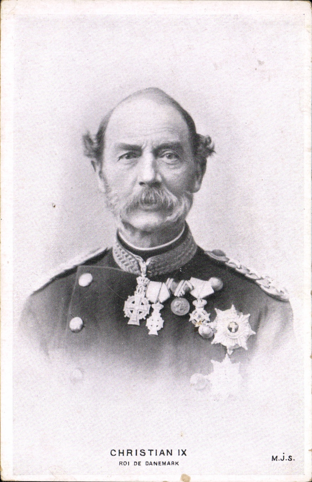 Christian IX — Roi de Danemark — M.J.S.