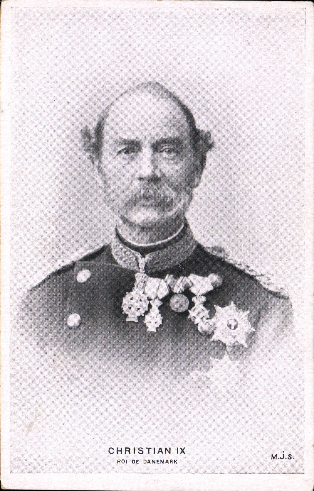 Christian IX — Roi de Danemark — M.J.S.