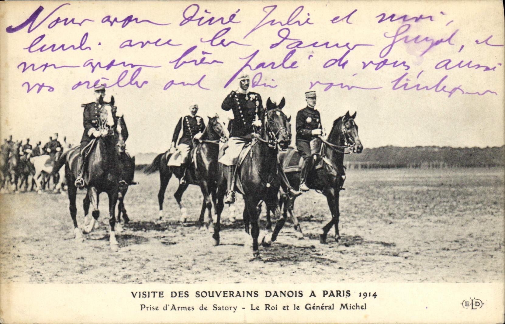 Prise d'Armes de Satory - Le Roi et le Général Michel — Édition E.D. 1914