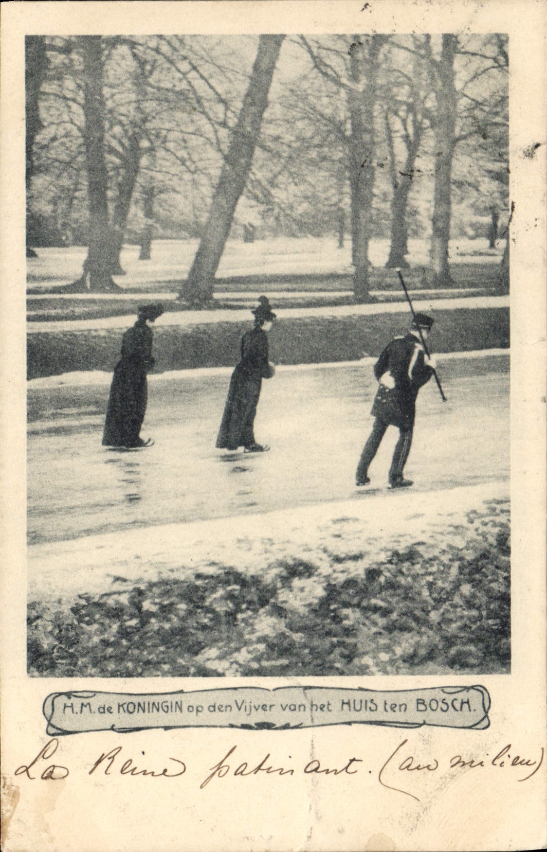 La Reine patinant — Huis ten Bosch — éditeur anonyme, n° de série non visible