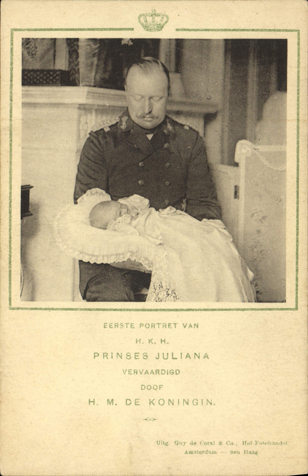 Prinses Juliana — premier portrait après son baptême — Guy de Coral & Co., Amsterdam