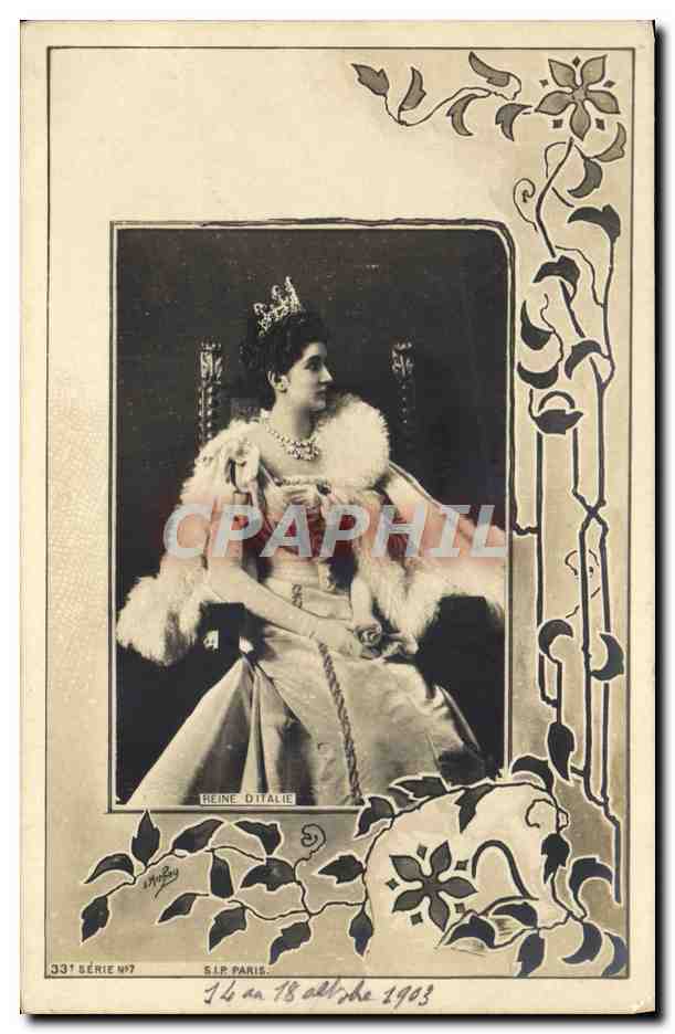 Reine d'Italie — portrait en costume royal — S.I.P. Paris, série n°7