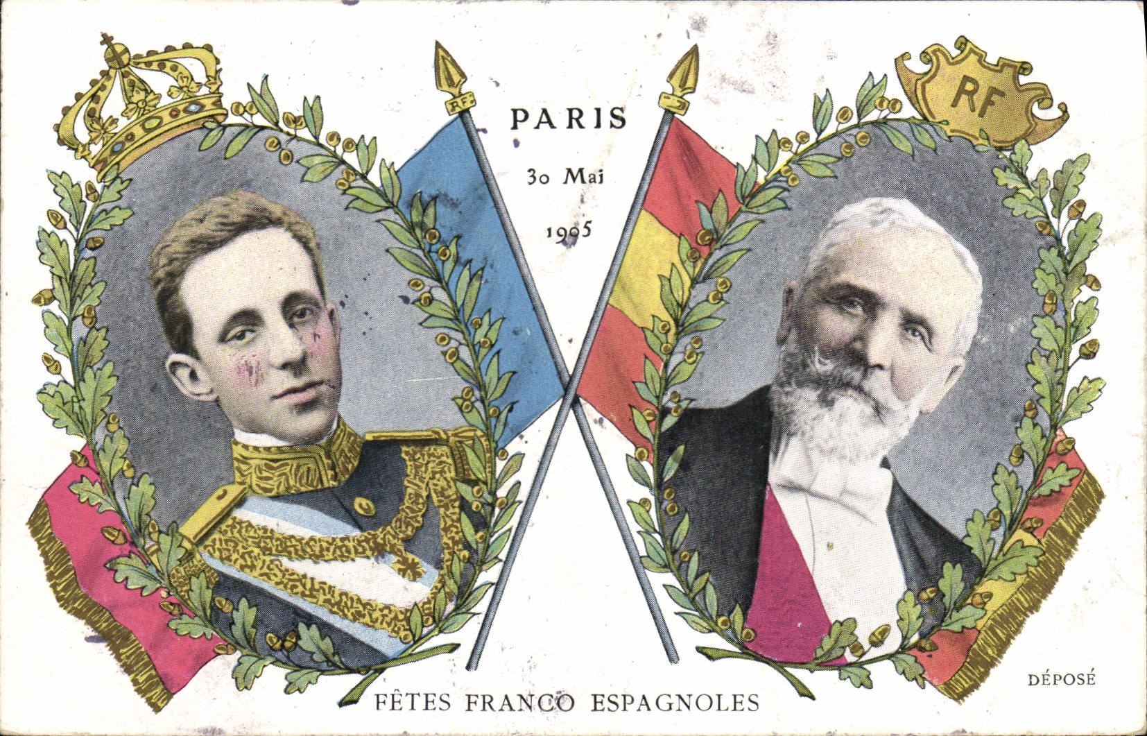 Fêtes Franco-Espagnoles — Paris, 30 Mai 1905 — Déposé