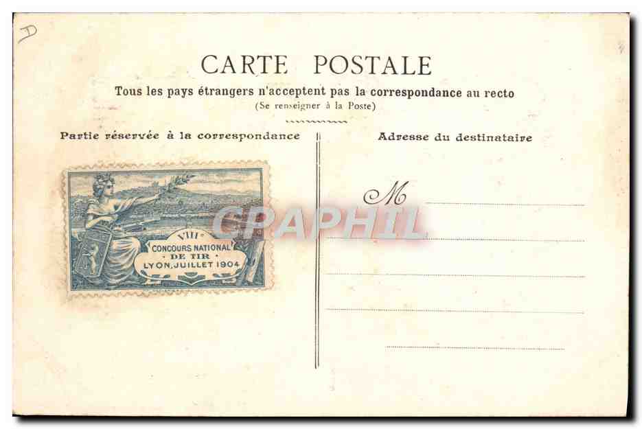 Concours National de Tir — VIIIe Fête Annuelle de Tir — Lyon 1904 — Vietoire, Lyon — Reverso