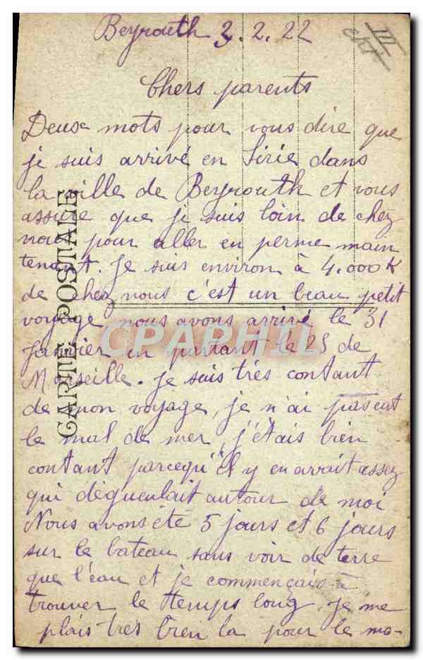 CPA Bateau SS Britannia Paquebot Rapide Francais de la Cie C Fabre  — Verso