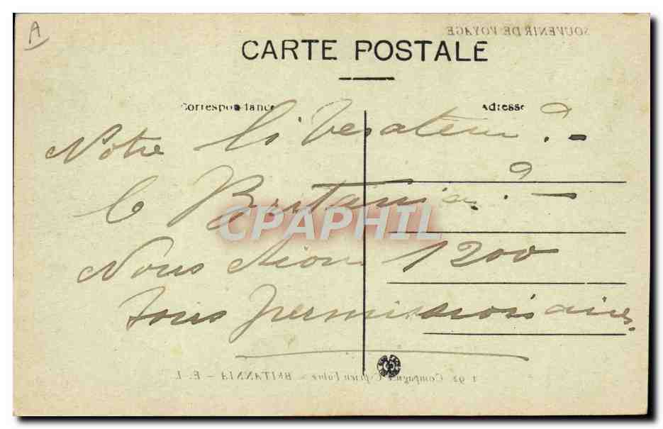 Steamer BRITANNIA — Compagnie Cyprien Fabre — E. L. — Reverso