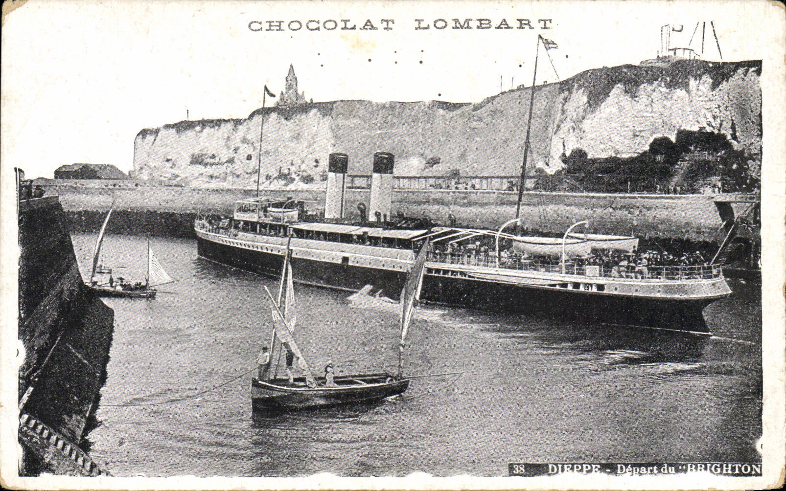 Dirppe - Départ du "Brighton" — Chocolat Lombart, n°38