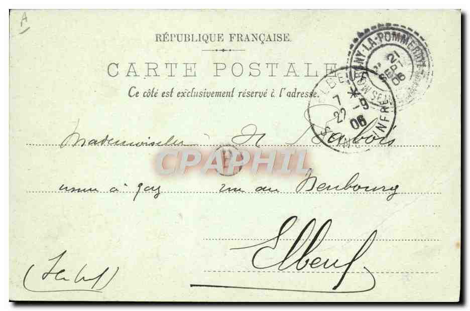 Le Havre — Sortie du Transatlantique — La Bretagne — LL. — N°115 — Verso