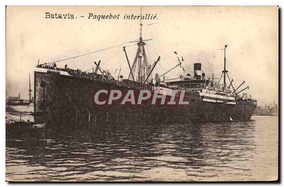 CPA Bateau Batavia Paquebot interallie 