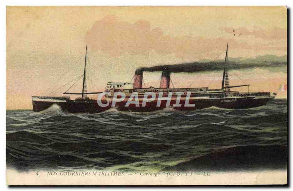 CPA Bateau Carthage CGT