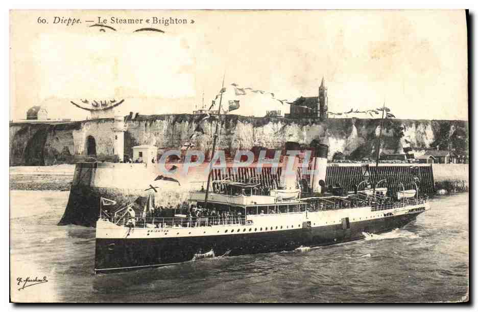 CPA Bateau Dieppe le steamer Brighton 