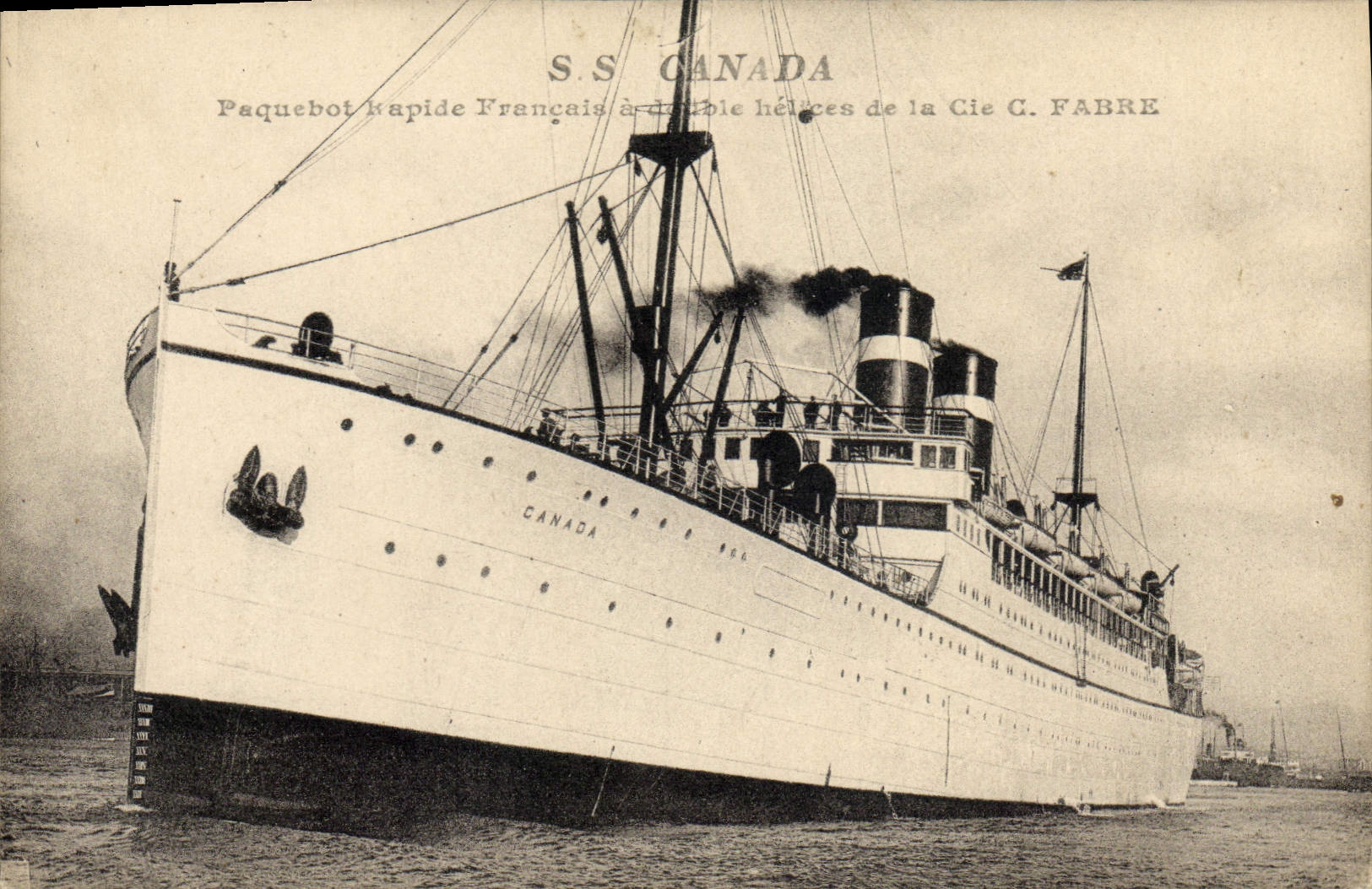 S.S. CANADA — Paquebot rapide français à double hélice de la Cie C. FABRE