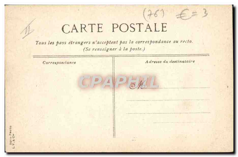 CPA Bateau le Havre l'arrivee de la Bretagne  — Verso