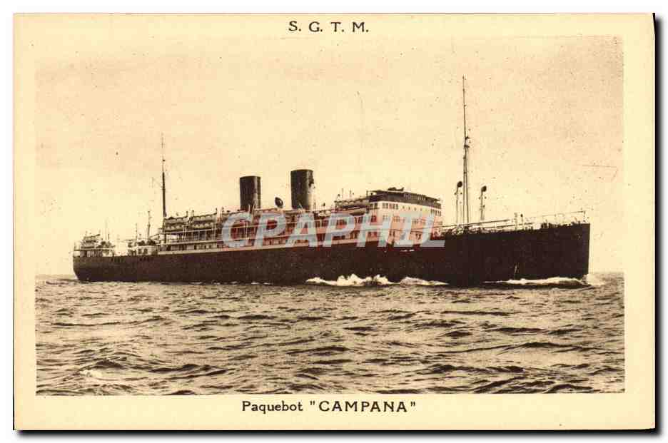 CPA Bateau SGTM Paquebot Campana 