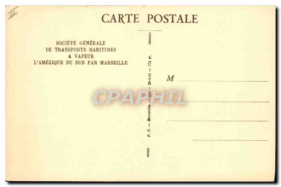 CPA Bateau SGTM Paquebot Campana  — Verso