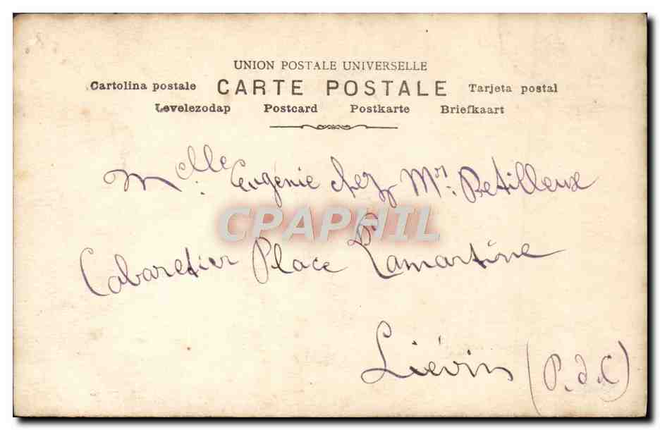 Portrait d'un couple — texte imprimé : 'IL... Comme elle est belle ainsi!' — éditeur : Union Postale Universelle — Rückseite