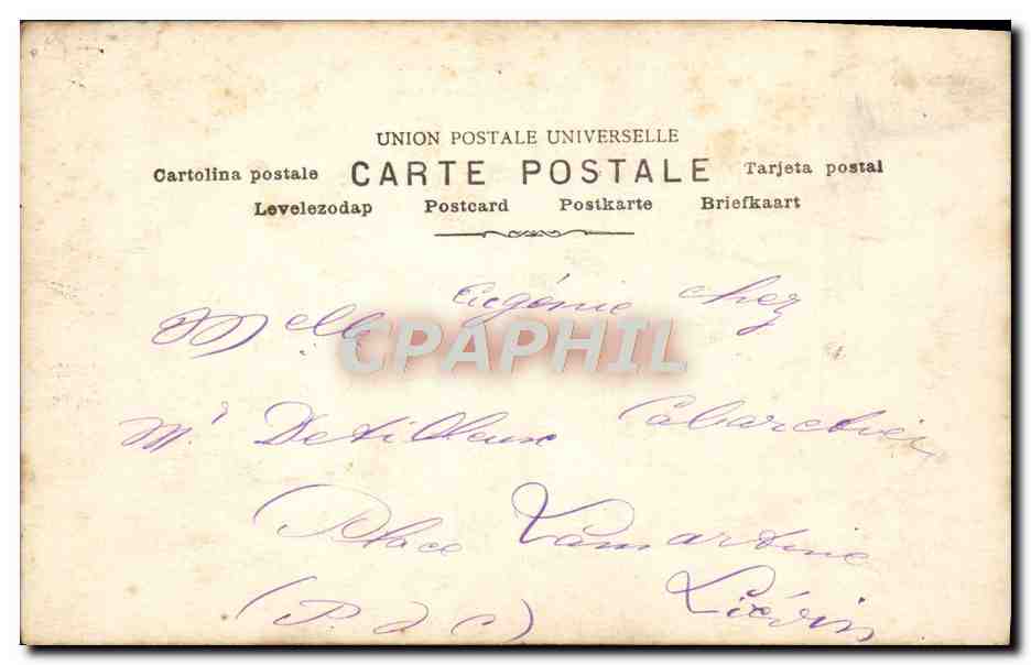 CPA Fantaisie Femme  — Rückseite