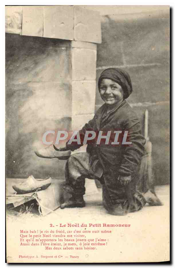 CPA Fantaisie Le Noel du petit Ramoneur Enfant