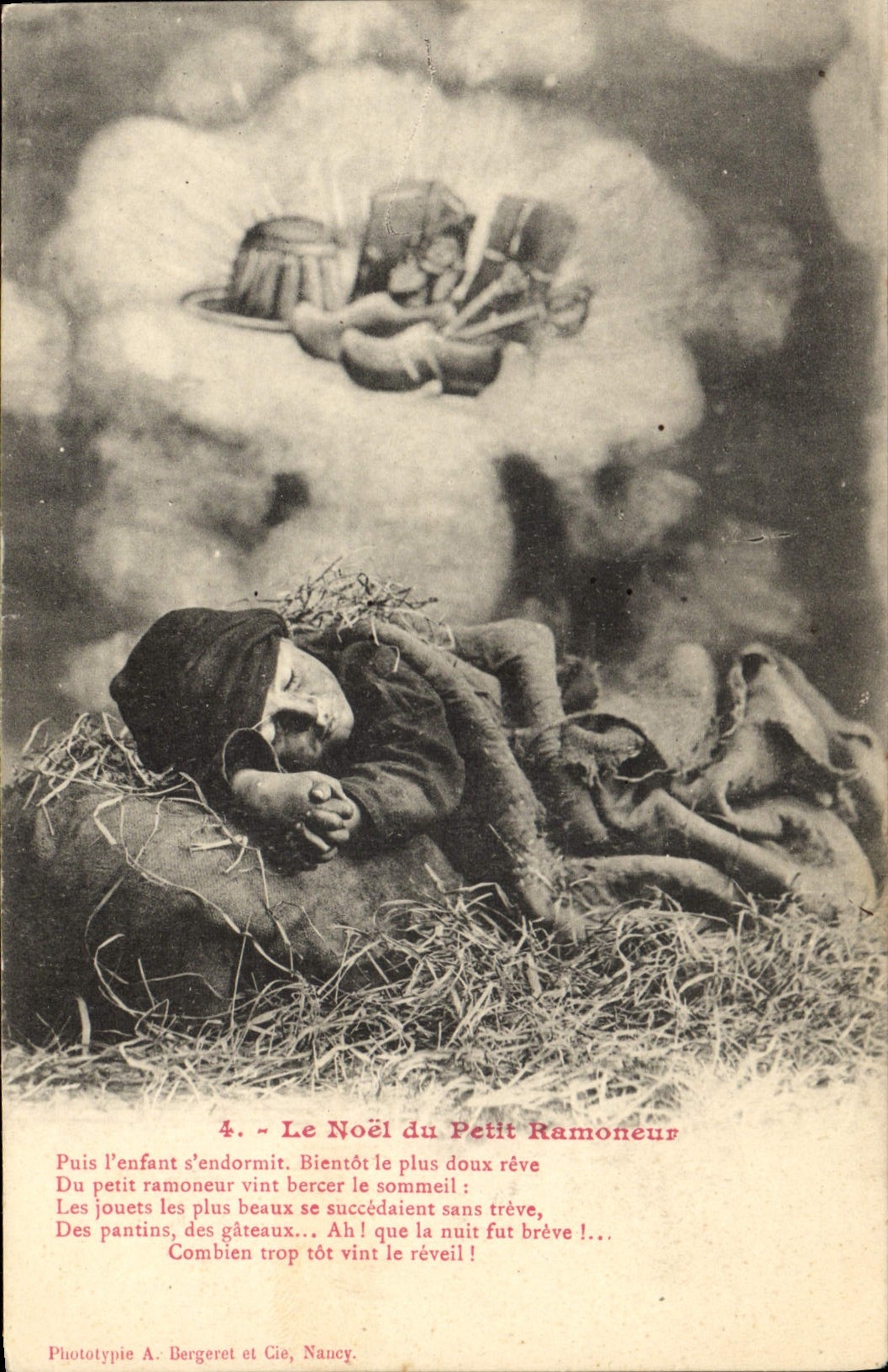 CPA Fantaisie Le Noel du petit Ramoneur Enfant