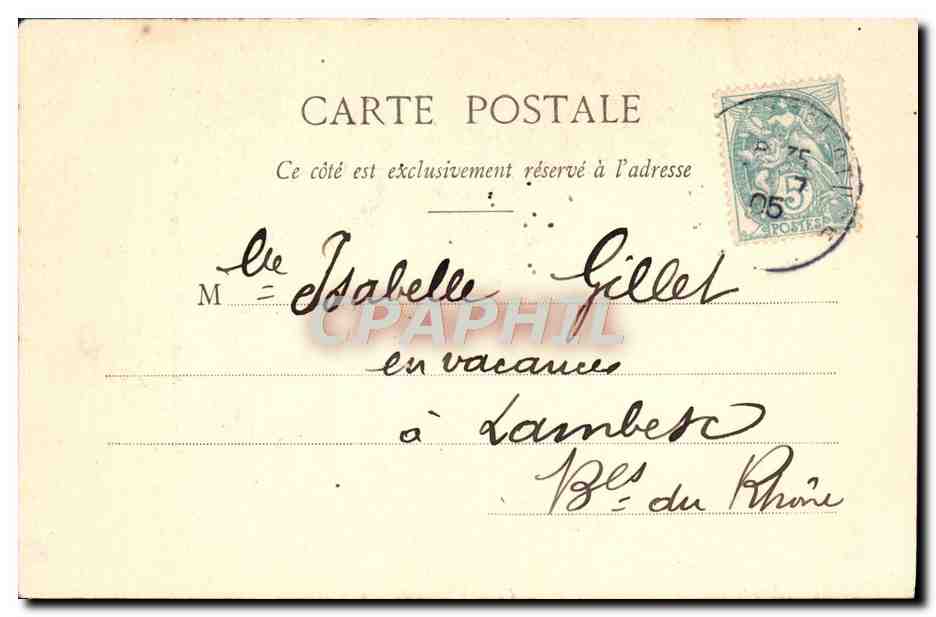 CPA Fantaisie Le Noel du petit Ramoneur Enfant — Verso