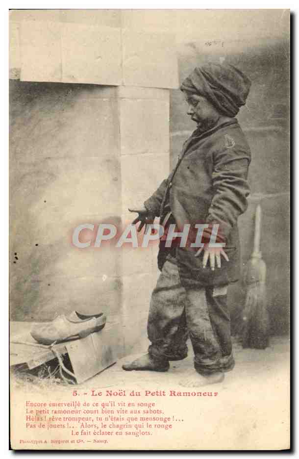 CPA Fantaisie Le Noel du petit Ramoneur Enfant