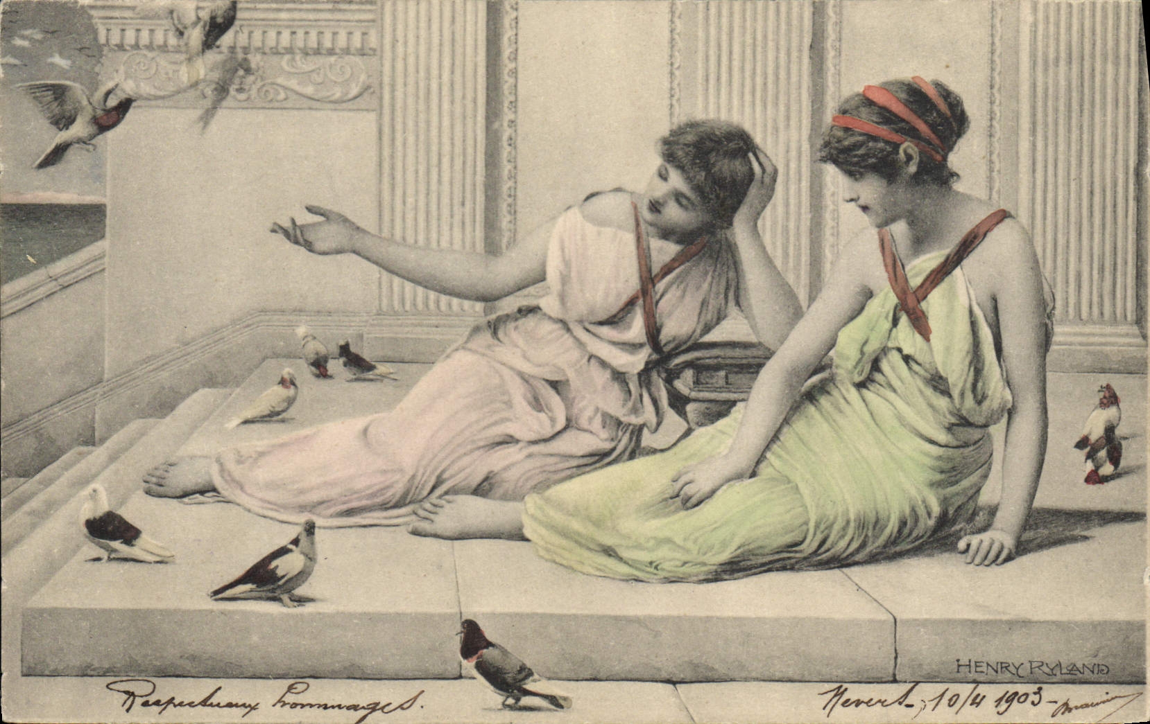 CPA Fantaisie Illustrateur Femmes Henry Ryland 