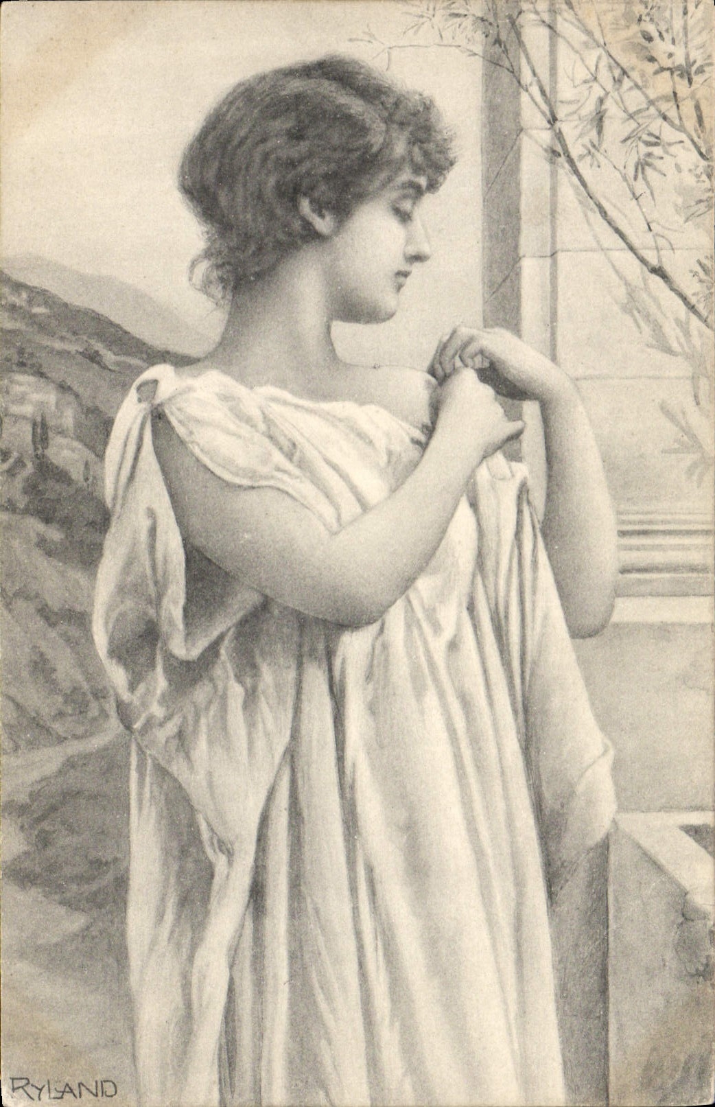 CPA Fantaisie Illustrateur Femme Ryland
