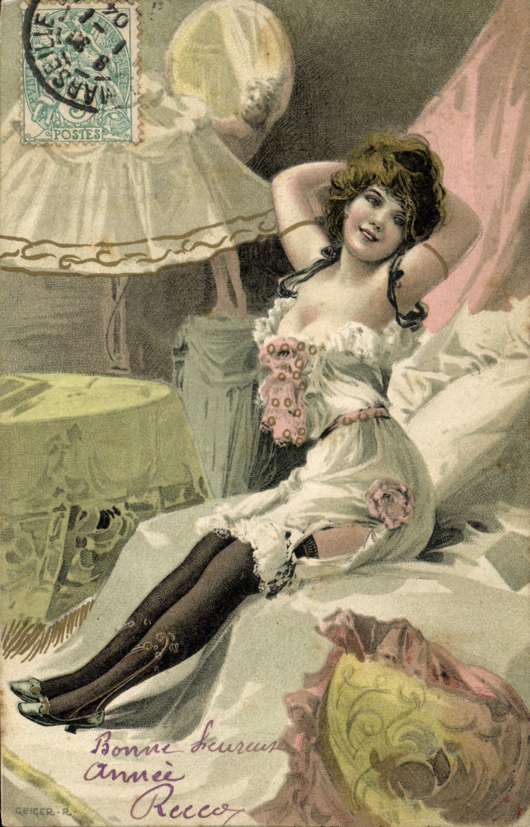 CPA Fantaisie Illustrateur Femme