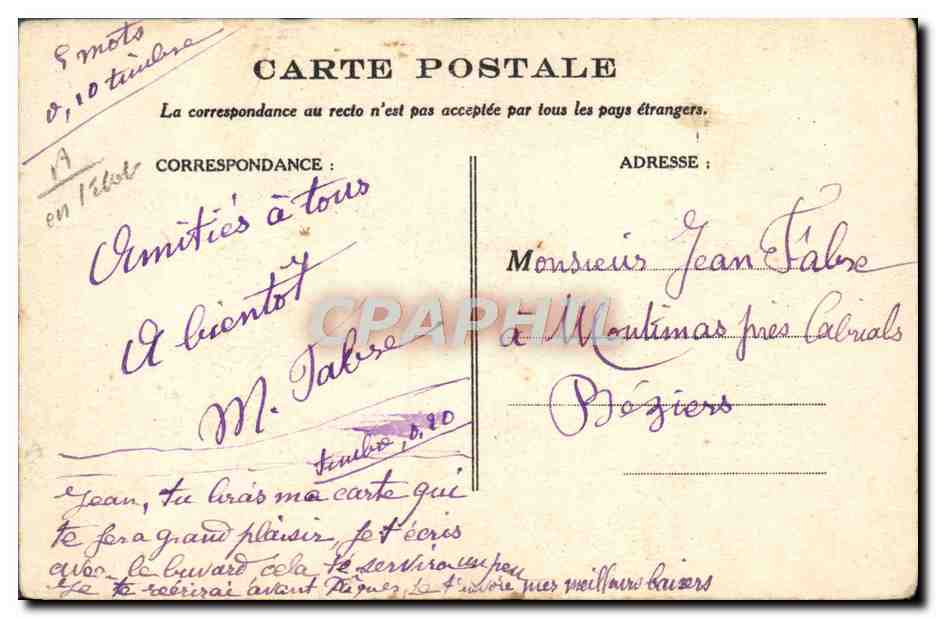 CPA Fantaisie Illustrateur Le Raspail — Rückseite