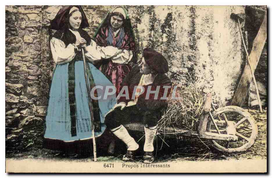 CPA Pyrenees Propos interessants Folklore