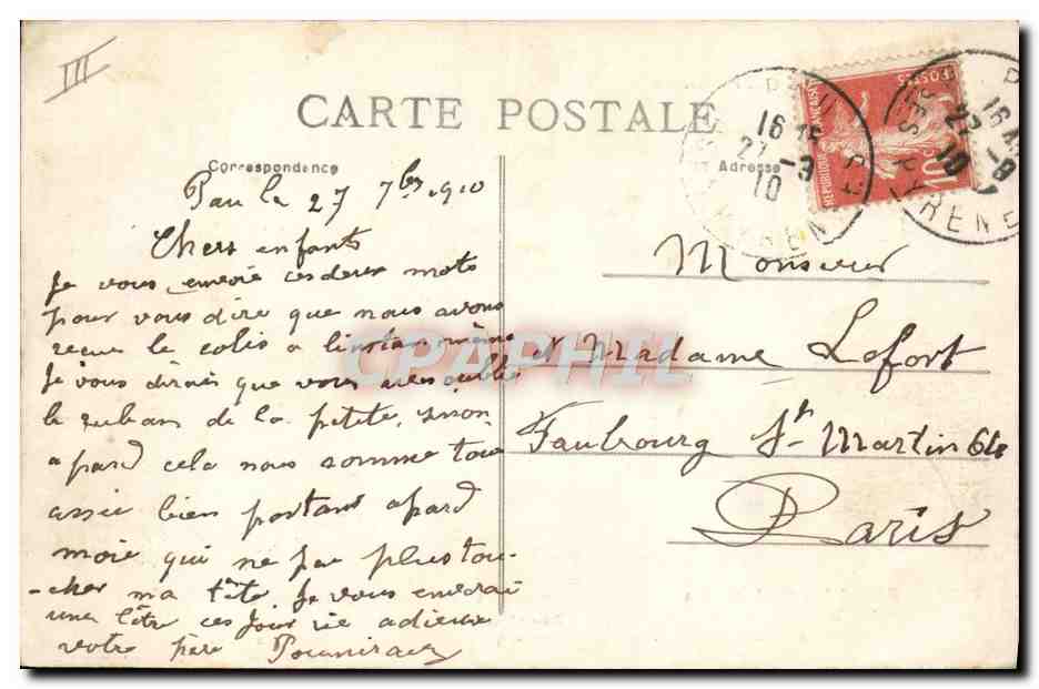 CPA Pyrenees Depart des Vendangeurs Folklore  — Verso