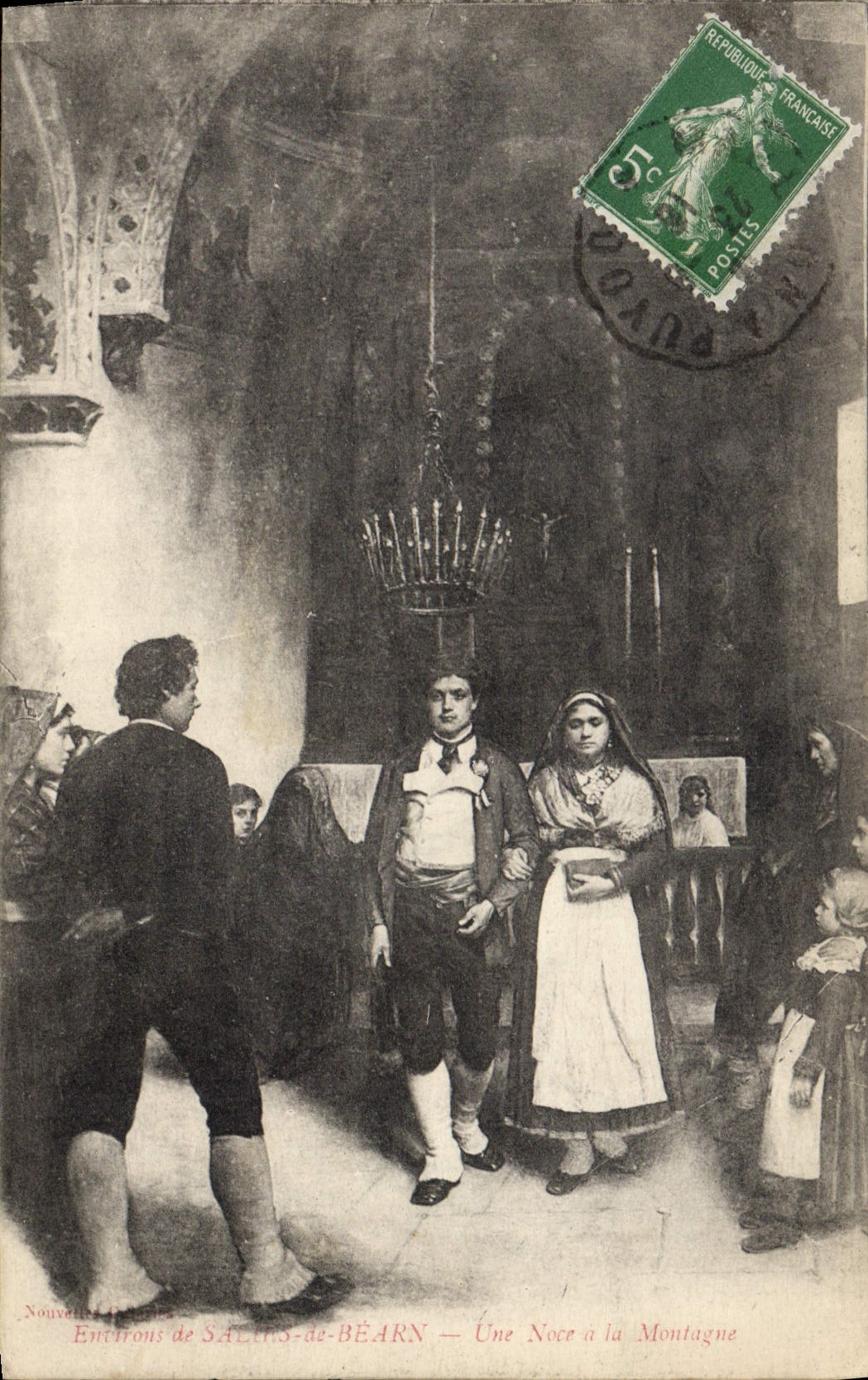 CPA Pyrenees Environs de Salies de Bearn Une noce a la montagne Folklore Mariage 