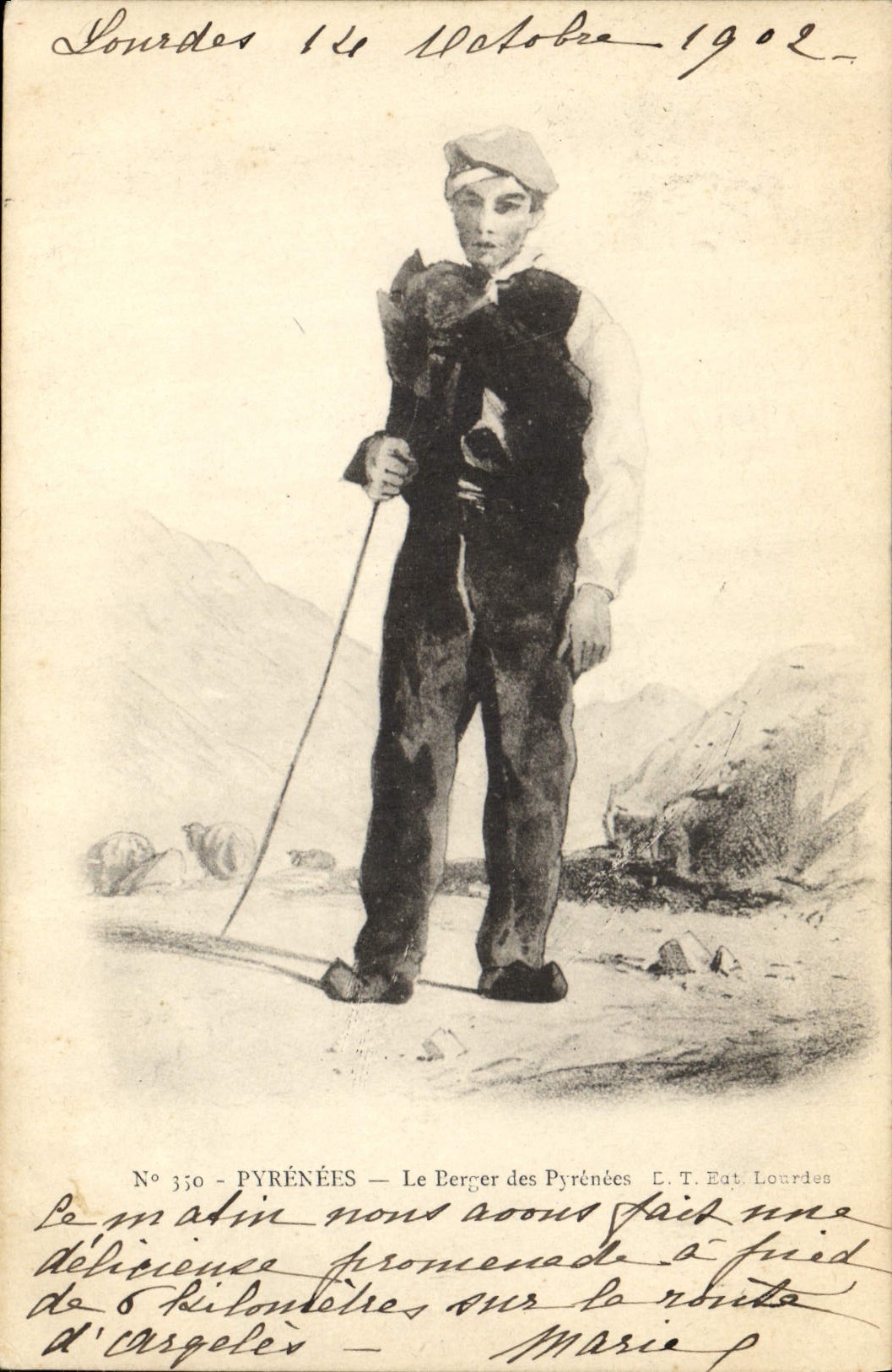 CPA Pyrenees Le berger Enfant 