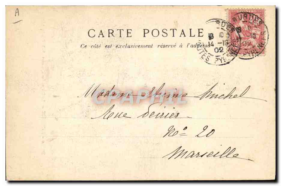 CPA Pyrenees Le berger Enfant  — Verso
