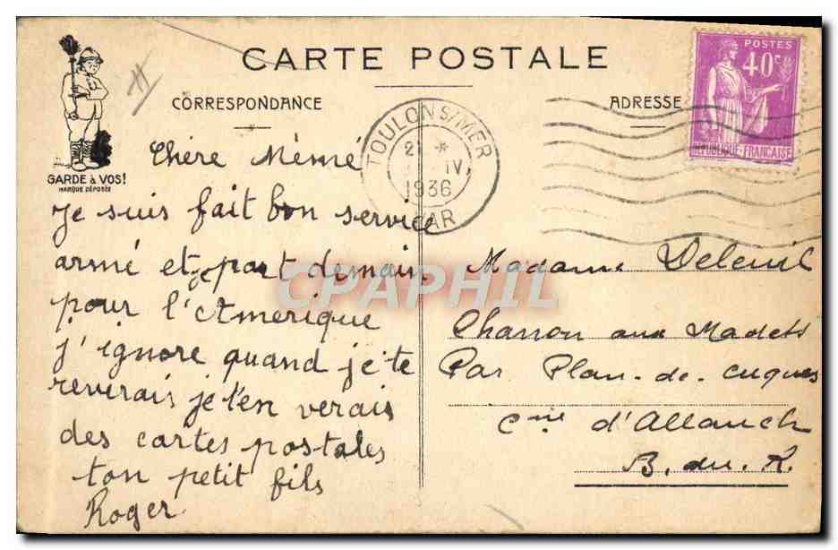 Cité de Formation — Série XVIII N°198 — J.P. Sodécie — Verso