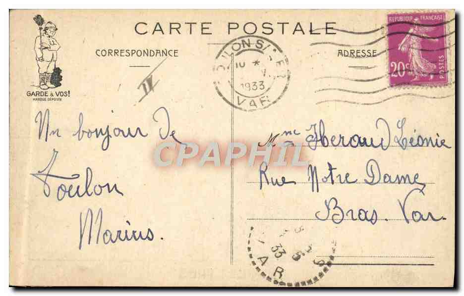 Les Lettres — J.P. Godrie — éditions de la Marine — Verso
