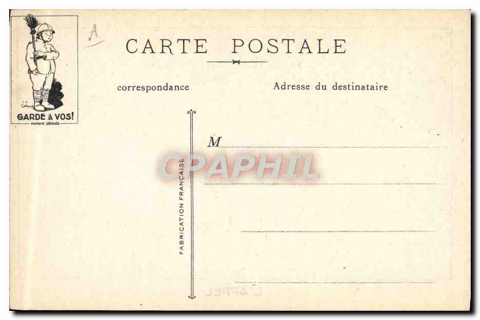L'APPEL — caricature de marins et d'un officier — dessin de P. P. Sarrail — Verso