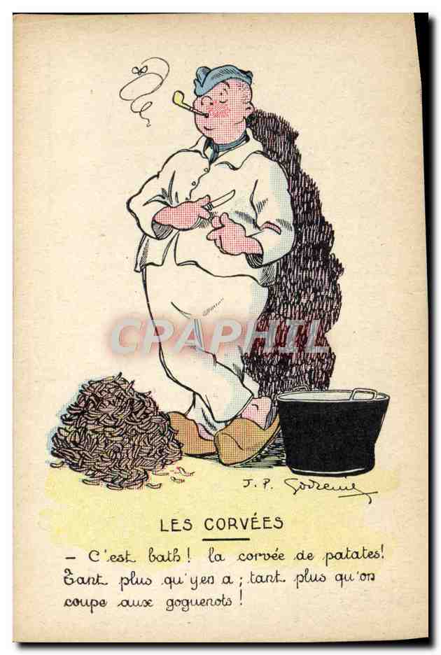 Les corvées — C'est bai ! la corvée de patates ! — J.P. Sorel