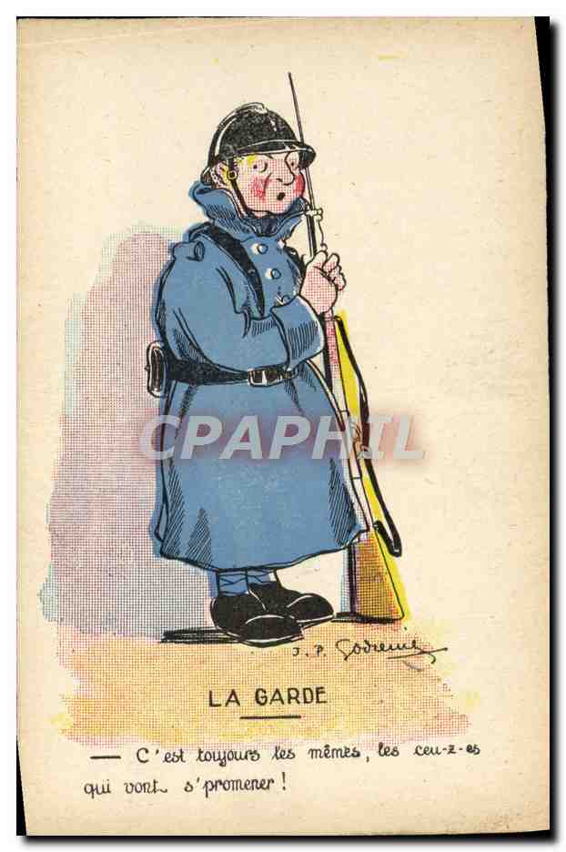 Soldat de la Garde — caricature — J.P. Sodreeneu