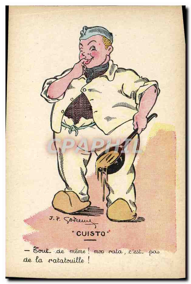 Cuisisto — caricature de cuisinier — Garde & Vosi