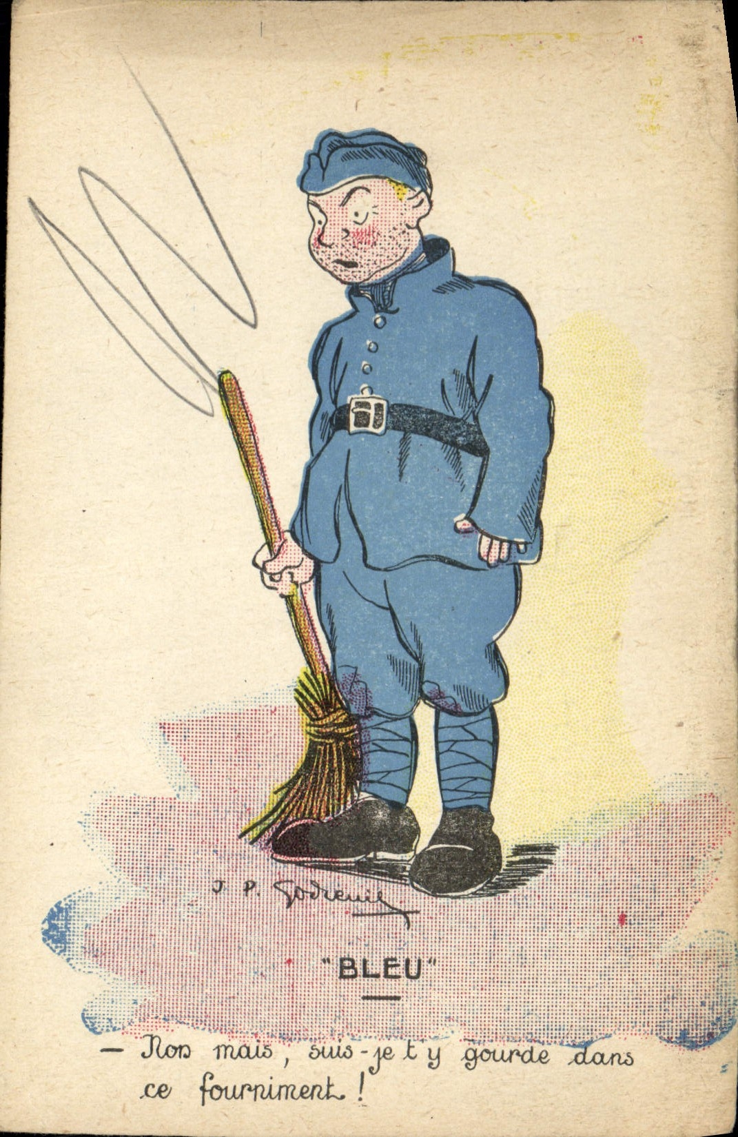 CPA Militaria Bleu