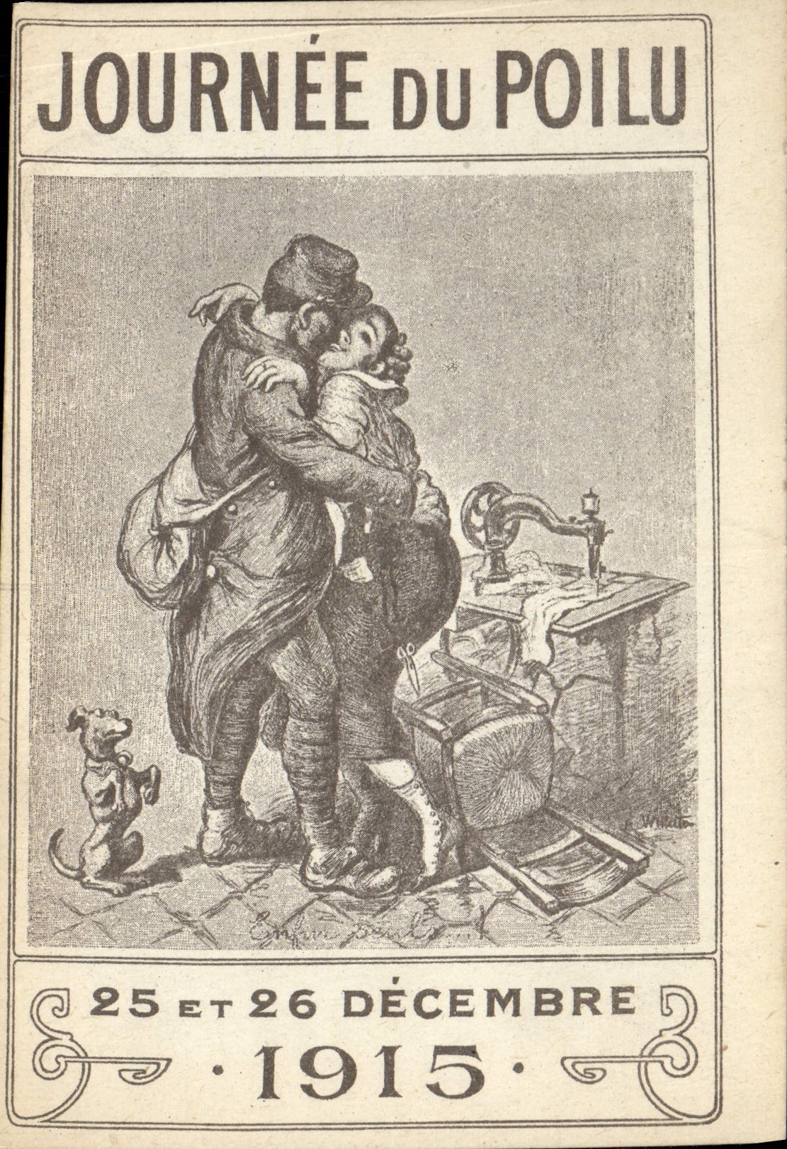 CPA Militaria Journee du Poilu 25 et 26 decembre 1915 Chien