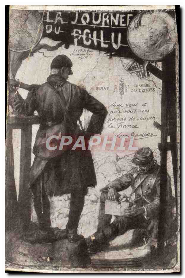 CPA Militaria Journee du poilu 
