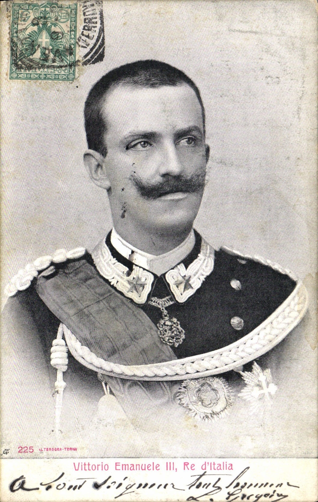 Vittorio Emanuele III, Re d'Italia — portrait militaire — ULTEROGRA-TERNI n°225