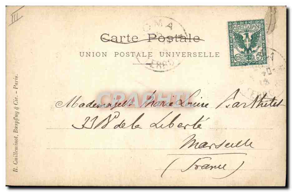 Portrait de deux hommes — S.M. Vittorio Emanuele III et L. Giro — éditeur R. Gailleninot, Paris — Reverso