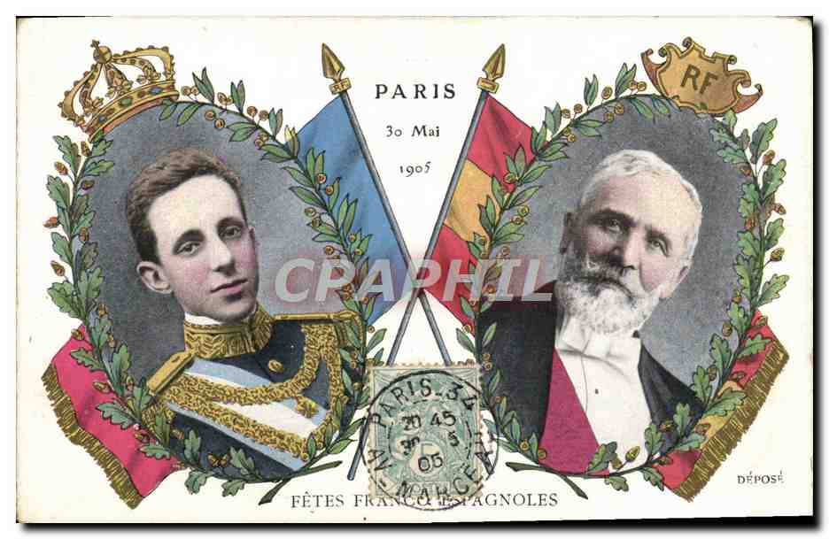 Fêtes franco-espagnoles — Paris — 30 Mai 1905 — Déposé