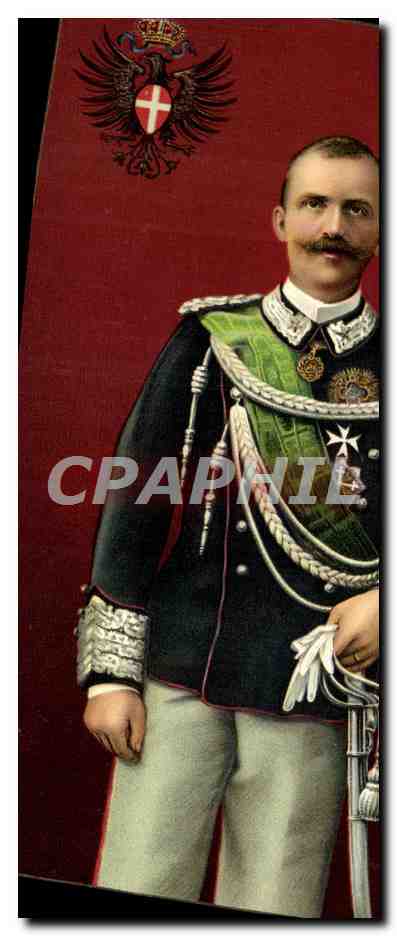 Portrait du Roi d'Italie — S.M. Il Rè D'Italia — éditeur Stengel & Co., Dresden