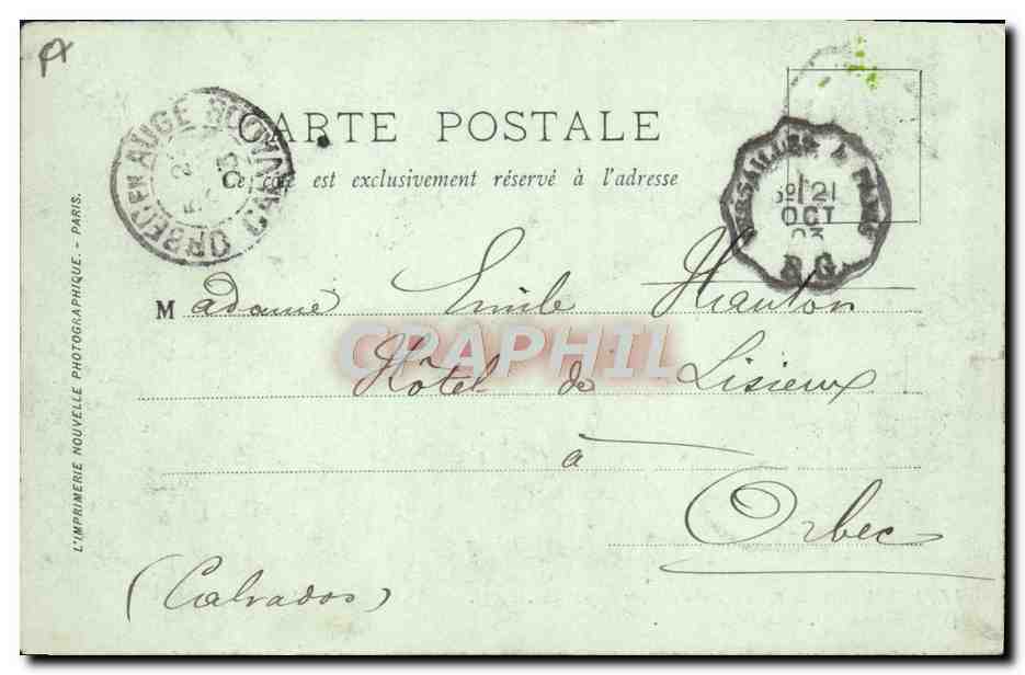 Le Roi et la Reine d'Italie à Paris (14-18 Oct. 1903) — A Versailles — LL. n°46 — Reverso